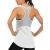 ICTIVE Workout Tank Tops for Women Sleeveless Yoga Tops for Women Mesh Racerback Tank Tops Muscle Tank Medium White