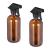 Relaxdays spray bottle glass 2x 500 ml set refillable mist & jet hair care cleaning atomizer empty brown