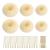 Cortney Donut Hair Haardonut Maker Set with 6 pieces of beige haardutt 30 pieces of gold U-shape hair clip hair needle dutt help updos Accessories for children girls women