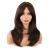 MapofBeauty 20 Inch/50 cm Long Layered With Bangs Straight Synthetic fiber Shoulder Length Hair for Daily Use or Party Wig (Brown)