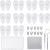 Glasses repair set 10 pair of air chamber nose pads silicone screw glasses nose pads with screws tweezers and cleaning cloth (15 mm)