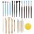 RUBFAC Clay Tools  24pcs Polymer Clay Tools  Modeling Clay Sculpting Tools Set Pottery Tools with Air Dry Clay Tools Ball Stylus Dotting Tools Rock Painting Kit for Sculpture Pottery