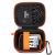 Tourmate Golf-GPS storage cover compatible with Bushnell Phantom 2 GPS removal meter with bite magnetic holder and green view with wearable4u Ultimate 3 golf tool set (orange only shell) orange/evening red in a zigzag pattern (Sunset Chevron)