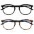Opulize met reading glasses 2 Pack slim round frame spring hinges scratch-resistant black brown men women rr60-12 +1.50 black / brown tortoisy with dark blue arms +1.50 dioptries