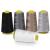 Sewing Thread 100% Polyester Spools 5 Colors 3000 Yard Spools Overlock Cone for Serger Sewing Machine