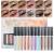 12 Colored liquid eyes shadow set glitter eyes shadow shimmer smokey waterproof fast drying liquid eyeshadow makeup set gift for women