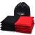 JMEXSUSS Weather Resistant Standard Cornhole Bags, Set of 8 Regulation Professional Corn Hole Bags for Tossing Game,Corn Hole Beans Bags with Tote Bag Black/Red