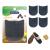 Unikstep 2 Pairs Shoe Heel Pads Shoe Repair Rubber Heels 3.5mm Thickness Anti Slip Cushion and Protector Replacement Kit with Nails Sandpapers Self Adhesive Stickers