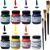 Jacquard Fabric Paint Textile Primary & Secondary 8 Color Set  2.25-oz  Permanent All-Surface Paint for Jeans  T-Shirts  Shoes  Canvas  Leather  Upholstery  Wood  and more  With 3 Positive Art Brushes