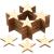 300 Pieces Wooden Stars Shape Unfinished Wood Stars Pieces Blank Wood Pieces Wooden Cutouts Ornaments for Craft Project and Christmas Party Wedding Decoration(1 Inch)