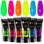 UR SUGAR Neon Poly Extension Gel Nail Polish Set 6 Colors Hot Pink Neon Green Yellow Orange Bright Colors Halloween Christmas Gel Polish Kit Long Lasting Soak Off Gel Polish Gift Box for Women