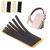 NICENEEDED 4 Pcs Women Strap Cushion Insert Heel Grips Adhesive Heel Liners Anti Slip Shoe Pads Foot Pain Relief Products Black and Beige Thin Heel Straps for High Heels Women Men Loose Shoes