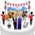 Cakeshop King Charles III 3rd Coronation Camilla Scene Stand-Up Set Photo Edible Cupcake Toppers Cake Decorations - Premium Wafer Precut
