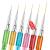 Saviland Nail Art Liner Brushes 6Pcs Nail Gel Polish Painting Nail Design Brush Pen Set with Crushed Diamond Rhinestones Handle for Pulling Lines Nail Art Design Sizes 7/9/11/13/15/21mm NO.1 Nail Art Brushes 
