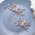 Unicra hair needle with rhinestones and pink crystals for the bride wedding hair jewelry for women and girls silver colors 2 pieces