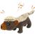Iokheira dog toys squeaking dog toys for large dogs cuddly toy dog with crinkle paper filled dog play stuff for puppies small medium large dogs beige brown honeydachs