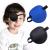 2PCS Eye Patch, Medical Eye Patches for Adults, Adjustable 3D Eye Patch, Soft Amblyopia Lazy Eye Patches for Left or Right Eyes, for Adults and Kids (Black, Blue)