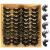 25MM Mink Lashes 25 mm False Eyelashes Long Fluffy 20 Pairs Pack Dramatic 5D Full Volume Fake Eyelashes 5 Styles Wispy Curly Mink Eyelashes Wholesale by TIMELABS 01 25mm fluffly lashes(5 styles)