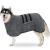 BasVII dog bemper made of microfiber bathrobe dog extra absorbent and fast drying with Velcro fastener and adjustable shrink tape for large medium and small dogs XXL gray-xxl