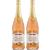 Kedem Sparkling Peach Flavored Grape Juice 25.4oz (2 Pack), No Added Sugar, Non Alcoholic, Kosher for Passover
