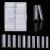 FANTESI 200 Pcs Extra Long Straight Square Nail Tips C Curve Nail Tips Clear Nail Tips Full Cover Acrylic Fake Nails For Artificial Nail Tips Salons & DIY Nail Art