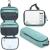 Toiletry Bag Kit Set: Hanging Travel Toiletry Bag + 311 TSA Cosmetic Liquid Bag + Ultralight Accessory Organizer Pouch (Dusty Teal)