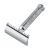 Merkur razor plane 41c |Hexagonal handle gloss chrome |Three -part razor with a straight cut |Open comb |Ideal for wet shaving |Zinc die casting |Made in Germany silver