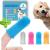 Bileumec Dog Toothbrush Fingerling - 360 Silicone Bristles Ergonomic Design Easy to Use Dental Care for Dogs (4 Pack)