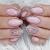 24Pcs Almond Press on Nails Short French Tip Fake Nails Glossy Pink Glitter False Nails with Glue Stickers Oval Acrylic Full Cover Glue on Nails for Women and Girls Oval Pink Shiny