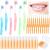 6 Pieces Brace Toothbrush V Shaped Orthodontic Toothbrush with Brush Head 40 Pieces Interdental Brush Soft Bristle Braces Brushes for Cleaning Portable Toothbrushes for Braces (Orange Medium) 46 Piece Set Blue green oran...