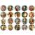 Assorted Vintage Santa Circles Christmas 1 1/2" Circles Collage Sheet #3