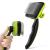Pecute Cat Brush Bog Brush Cat Hair Brush for Grooming Self Cleaning Slicker Dog Brush Rounded Pins Cat Brush for Short Haired Cats Small Dog Grooming Brush Safe and Smooth S Green Small