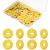 500 Pcs Gold Brass Washers for Paper Fasteners, Slotted Round Metal Plated Washers for Scrapbooking, Crafts, Making DIY Supplies, OD 15mm, Storage Box Included