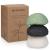 Navaris Konjac Sponges - Set of 3 - Facial & Body Konjac Sponge Puffs - Exfoliating & Cleansing Sponges for Bath & Shower - Green  Black  White 3x Green / Black / White
