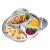 Children's plates are divided stainless steel stainless steel shared plate 3-part plate baby plate shared plate for baby toddlers and children 22x19cm