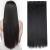 S-noilite Fashion 26 Inches (66cm) Half Full Head One Piece 5clips Clip in Hair Extensions Long Straight Extension(Dark Black) Dark Black 26 Inch