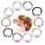 Jubaopen 10 pieces of pearl hair gum elastic hair tie layered hair bands ponytail holder colorful hair tie for women girls hair accessories hair rubber band (5 colors) color 1