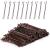 Laicky hairpins 200 count brown hairpins hair needles with box for women lady girls children hairpin-haired hair handle hairpise hair clip Bulk hair jewelry (brown 5.2cm)