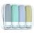 Gemice silicone travel bottles set 60ml 4 pieces of travel bottles to fill hand luggage liquids leak-proof cosmetic bottles for filling travel container bpa-free FDA approved (mint green)