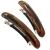 Camila Paris CP3327 French Hair Barrette Clip for Girls Gold Small Set of 2 Strong Hold Grip Hair Clips for Women No Slip Rubberized Automatic Clasp Styling Girls Hair Accessories Made in France 2 Inch (Pack of 2) Gol...