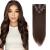 Rich Choices Clip in Extensions Real Hair Extensions real hair clip in extensions natural real hair hair extension real hair for complete smooth 55cm-1110g #4 medium brown 55 cm (110 g) #4 medium brown
