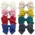 Cinaci 8 Pack Big Large Oversized Silk Ribbon Bow French Barrettes Hair Clips Ponytail Holders Accessories for Women Girls Teens