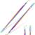 2 Pieces Eyelash Lift Perm Tool Lash Separator Tint Tool Stainless Steel Metal Lash Lift Rods Tool with Separation Comb for Eyelash Eyebrow Perming Tinting Curling Extensions Supplies (Multi Color)