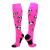 MadSportsStuff Love Soccer Hearts Socks Over the Calf Neon Pink/Black Small