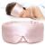 LitBear Silk Sleep Mask for Side Sleeper Eye Mask Sleeping for Women Men 100% 22 Momme Pure Mulberry Silk Face-Hugging Padded Silk Eye Cover for Sleeping with Adjustable Band (Pink)