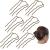 6 Pieces Hair Fork Clip Stick 87 mm Side Hair Comb 4 Prong Hair Updo Bun Hairpin Sticks Alloy Hair Clips Grips for Women Hair Styling Tool Accessories (Bronze Color)