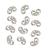12pcs/6 Pairs 925 Sterling Silver Earring Backs Replacement Secure Ear Locking for Stud Earrings Ear Nut for Posts, 5x6mm