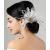 Chmier Bridal 1920s Flapper Feather Hair Clip Pin Crystal White Feather Roaring 20s Headpiece Prom Party Festival Gatsby Hair Jewelry for Women and Girls