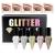 [5PCS] Erinde Glitter Eyeliner Liquid Set, Metallic Shimmer Eyeshadow, Silver Gold Diamond Eye Liner Stick, Long Lasting Glow Eyeliner Eye Shadow, Ideal Makeup Gift Make Eyes Sparkle SET A