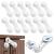 Kimsky 12 pieces of child locking cabinet white child safety drawer for babies and toddlers drawer protection for furniture kitchen cabinet protection baby with 3m glue no drilling